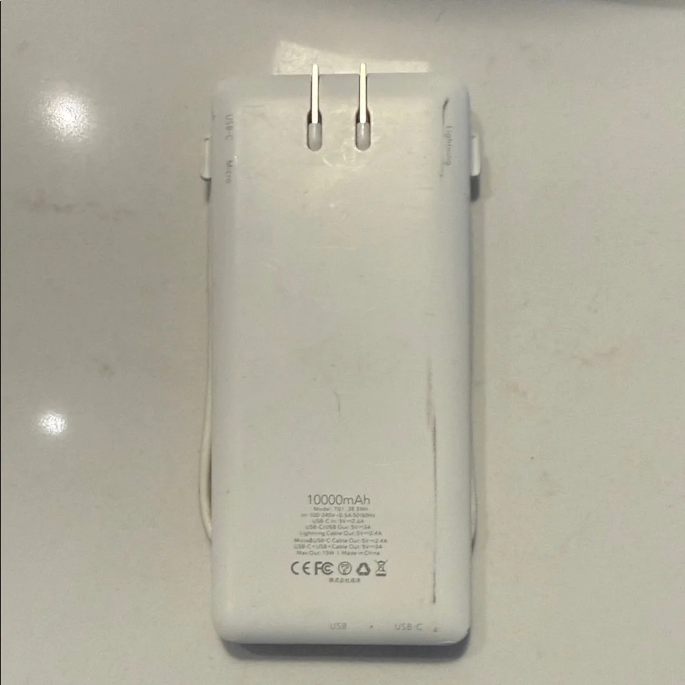 White Portable Charger